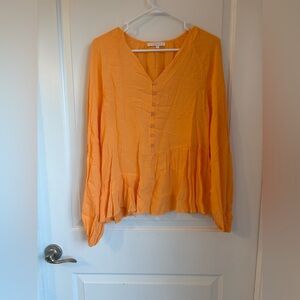Orange Button Women's Top